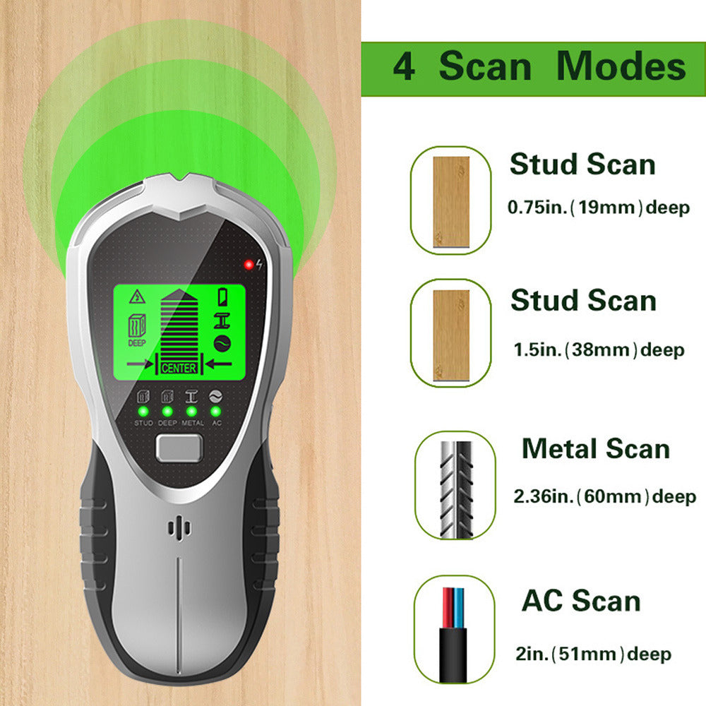 4-in-1 Multi-functional Digital Wall Detector Wood,Metal,AC Testing Tool Image 2