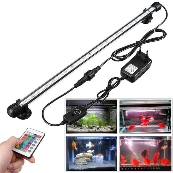 4.5W 60CM Submersible Remote Control,Button 60CM 30 LED RGB Night Lamp for Aquarium Tank Fish Pond Image 1