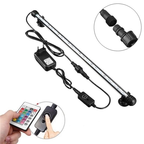 4.5W 60CM Submersible Remote Control,Button 60CM 30 LED RGB Night Lamp for Aquarium Tank Fish Pond Image 6