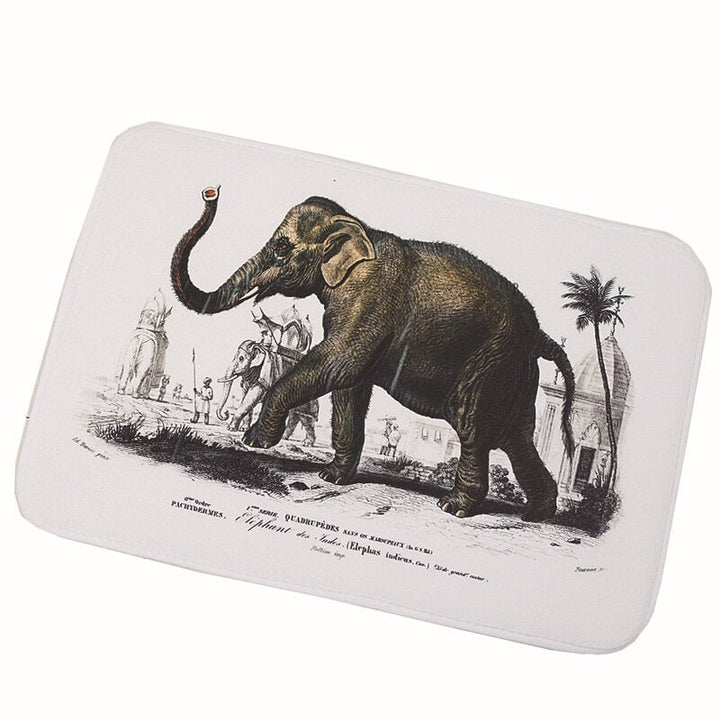 40x60CM Non-Slip Bath Mats Washroom Carpet LOVE Rose Elephant Dog Printed Floor Carpet Pad Rugs Image 1