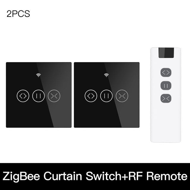 433MHz Smart Touch Curtain Switch Roller Blinds Shutter Wireless Control Relay Status Works with Alexa Google Home Image 3