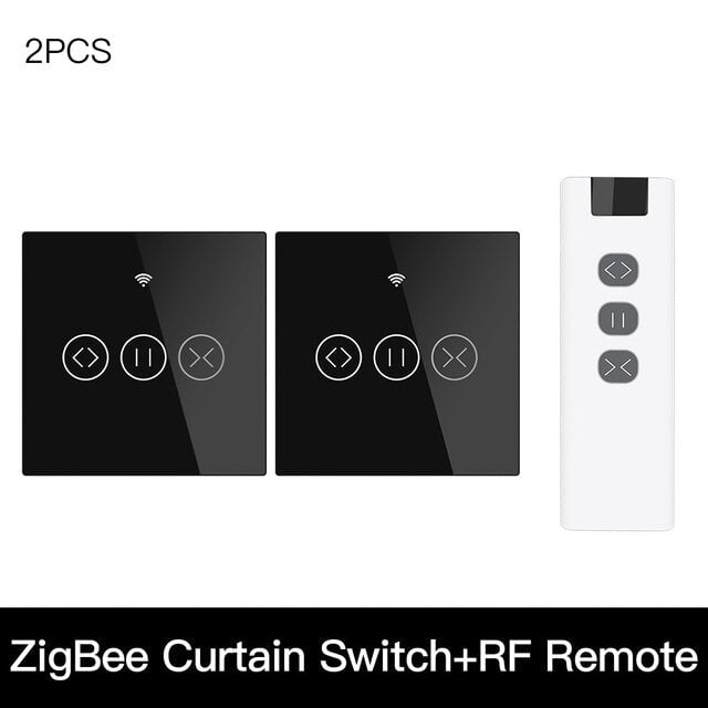 433MHz Smart Touch Curtain Switch Roller Blinds Shutter Wireless Control Relay Status Works with Alexa Google Home Image 1