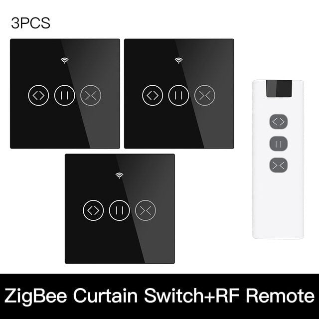 433MHz Smart Touch Curtain Switch Roller Blinds Shutter Wireless Control Relay Status Works with Alexa Google Home Image 4