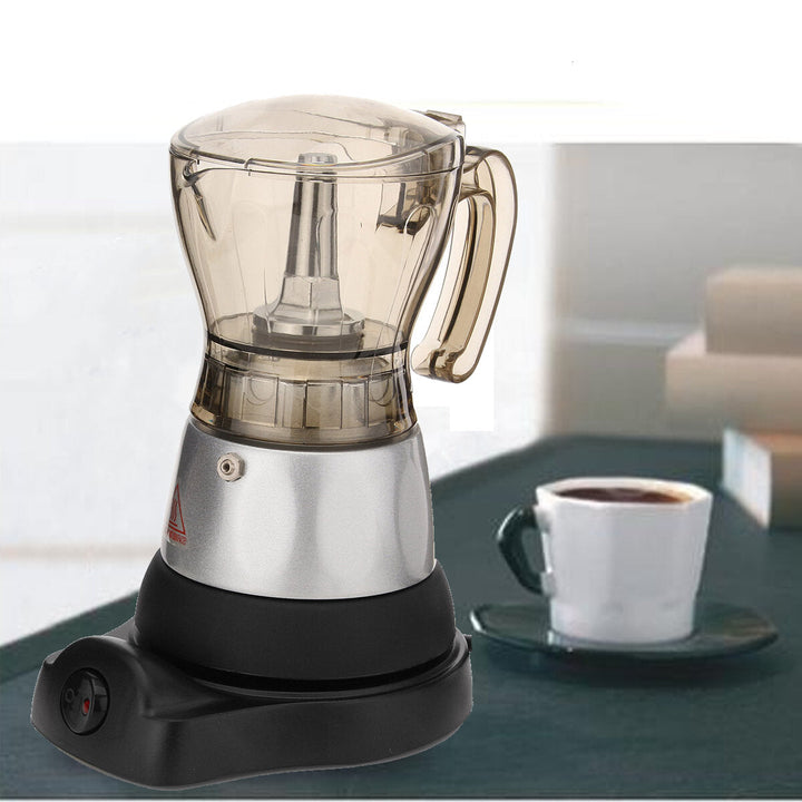 4 Cup Automatic Transparent Acrylic Coffee Maker Percolator Moka Pot Stovetop Espresso Pot Machine Image 5