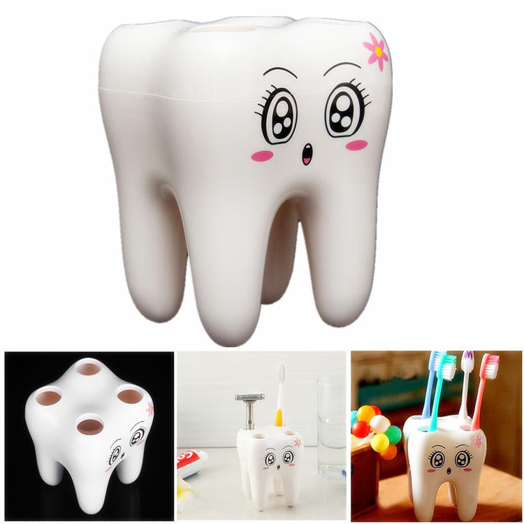 4 Holes Smily Face Toothbrush Holder Rack Cartoon Design Toothbrush Bracket,DTTT Image 1