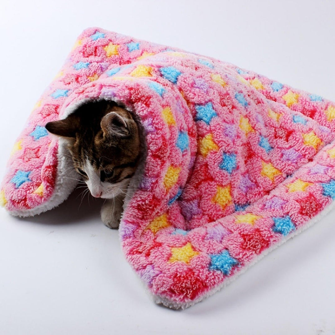 4 Size Soft Cosy Warm Fleece Pet Dog Cat Animal Blanket Velvet Bed Mat Cozy Pad Pet Mat Image 2