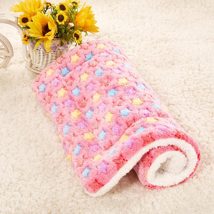 4 Size Soft Cosy Warm Fleece Pet Dog Cat Animal Blanket Velvet Bed Mat Cozy Pad Pet Mat Image 3