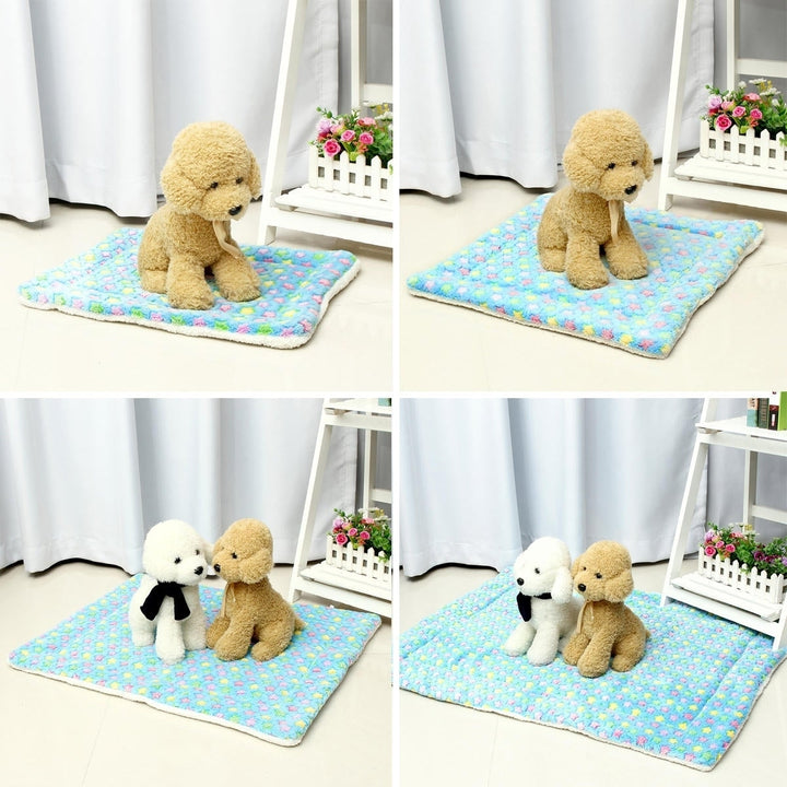 4 Size Soft Cosy Warm Fleece Pet Dog Cat Animal Blanket Velvet Bed Mat Cozy Pad Pet Mat Image 4