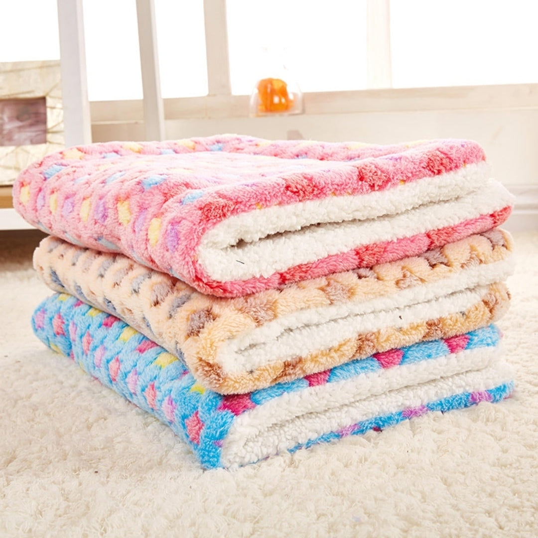 4 Size Soft Cosy Warm Fleece Pet Dog Cat Animal Blanket Velvet Bed Mat Cozy Pad Pet Mat Image 5