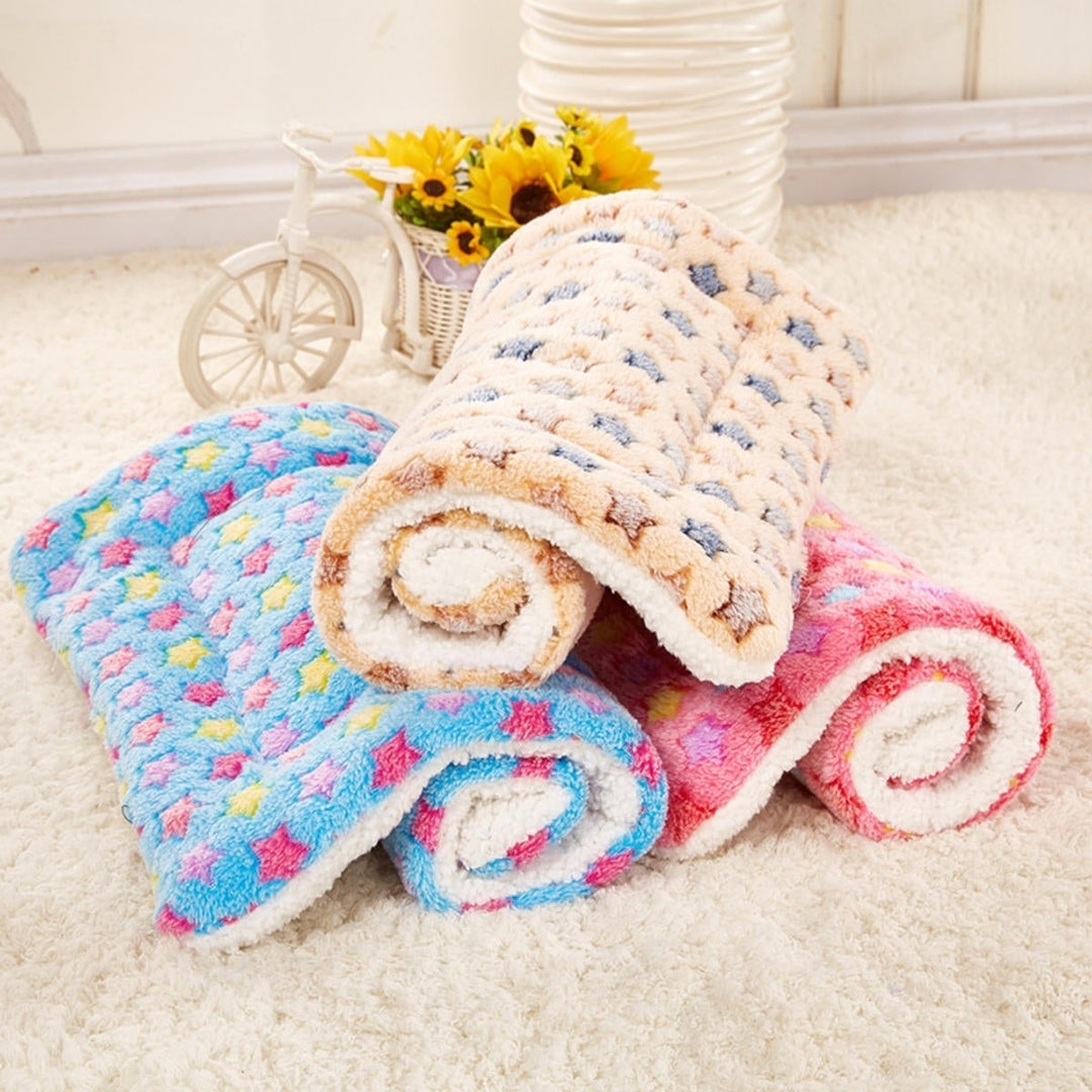 4 Size Soft Cosy Warm Fleece Pet Dog Cat Animal Blanket Velvet Bed Mat Cozy Pad Pet Mat Image 6