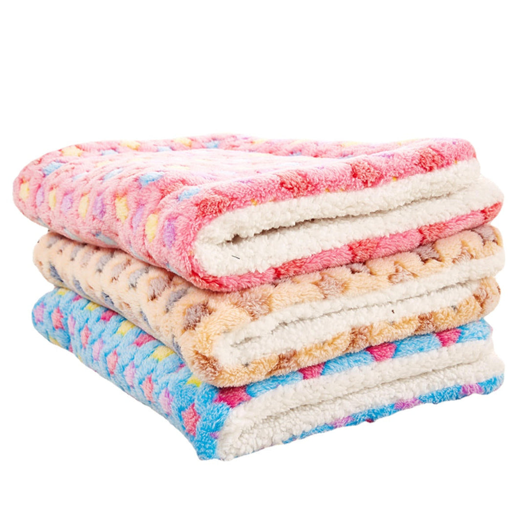 4 Sizes Soft Cosy Warm Fleece Pet Dog Cat Animal Blanket Velvet Bed Mat Cozy Pad Pet Mat Image 6