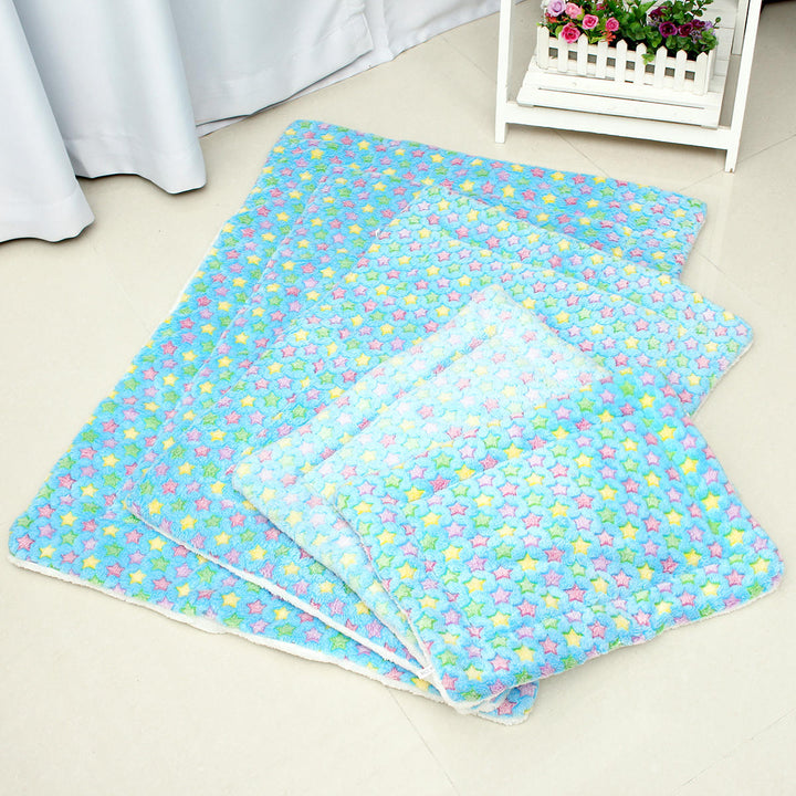 4 Sizes Soft Cosy Warm Fleece Pet Dog Cat Animal Blanket Velvet Bed Mat Cozy Pad Pet Mat Image 9