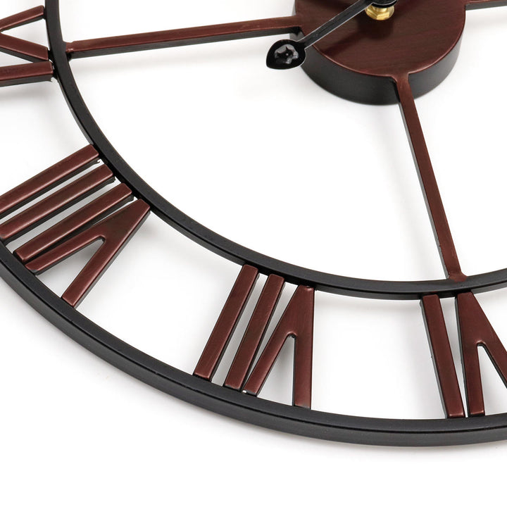 45cm Large Wall Clock Big Roman Numerals Giant Open Face Metal For Home Outdoor Garden Image 4