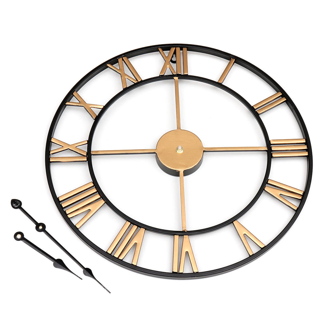 45cm Large Wall Clock Big Roman Numerals Giant Open Face Metal For Home Outdoor Garden Image 5