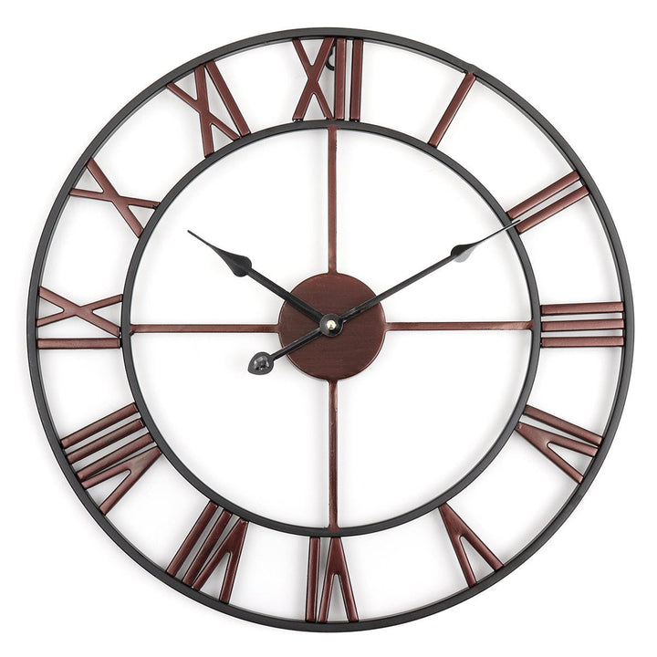 45cm Large Wall Clock Big Roman Numerals Giant Open Face Metal For Home Outdoor Garden Image 7