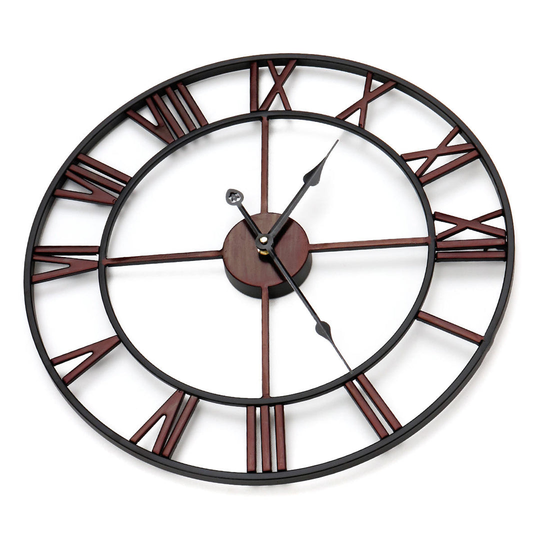 45cm Large Wall Clock Big Roman Numerals Giant Open Face Metal For Home Outdoor Garden Image 8