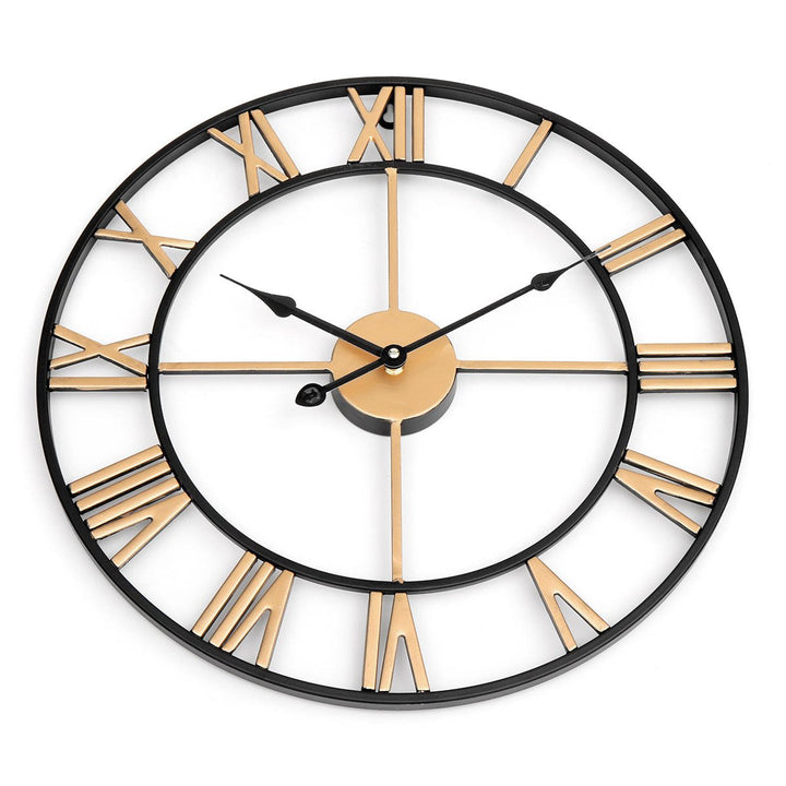 45cm Large Wall Clock Big Roman Numerals Giant Open Face Metal For Home Outdoor Garden Image 9