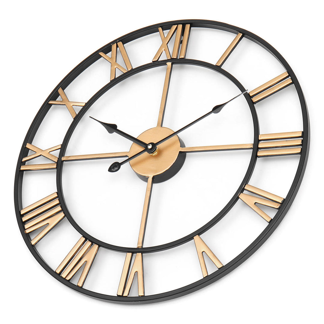 45cm Large Wall Clock Big Roman Numerals Giant Open Face Metal For Home Outdoor Garden Image 10