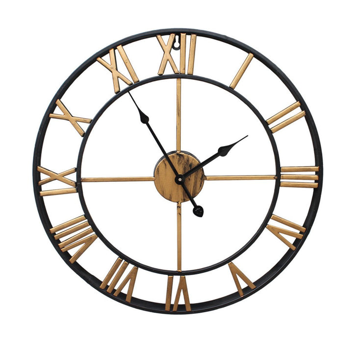 45cm Large Wall Clock Big Roman Numerals Giant Open Face Metal For Home Outdoor Garden Image 11