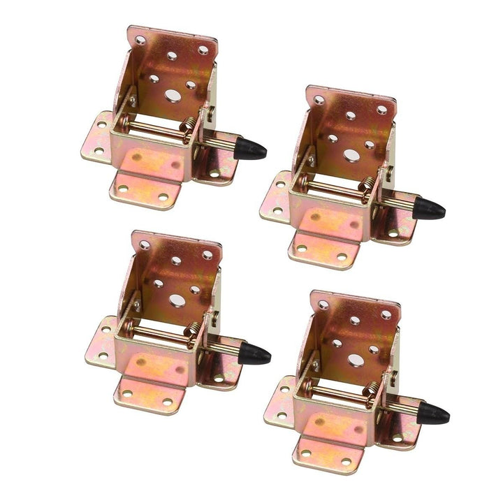 4Pcs Iron Locking Folding Table Chair Leg Brackets Self Lock Foldable Furniture Bracket Image 1