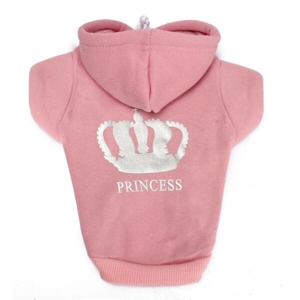 4Colors Winter Pets Dog Princess Crown Printed Clothes Puppy Cat Hoodie Warm Coat DTTT Image 8