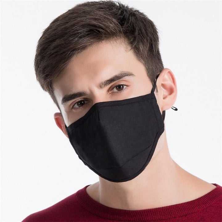 4pcs Cotton Mouth Mask Anti-Dust 16pcs Activated Carbon Filter Image 2