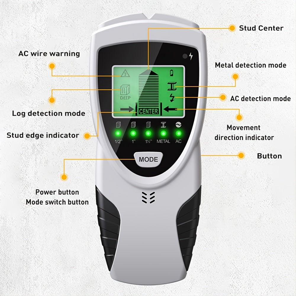 5 In 1 Multi-functional Electric Wall Stud Center Finder Detector Image 6