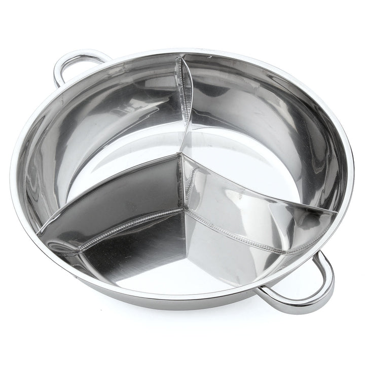 400,340mm 3 Taste Stainless Steel Hot Pot Cookware Soup Container 3 Site Induction Compatible Image 3