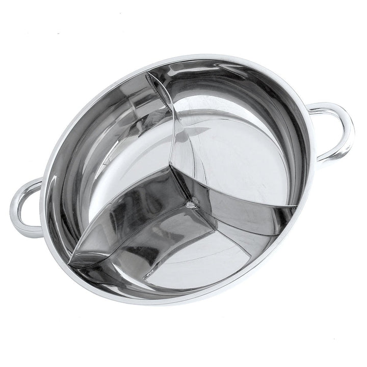 400,340mm 3 Taste Stainless Steel Hot Pot Cookware Soup Container 3 Site Induction Compatible Image 9