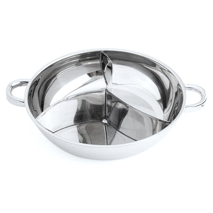 400,340mm 3 Taste Stainless Steel Hot Pot Cookware Soup Container 3 Site Induction Compatible Image 11