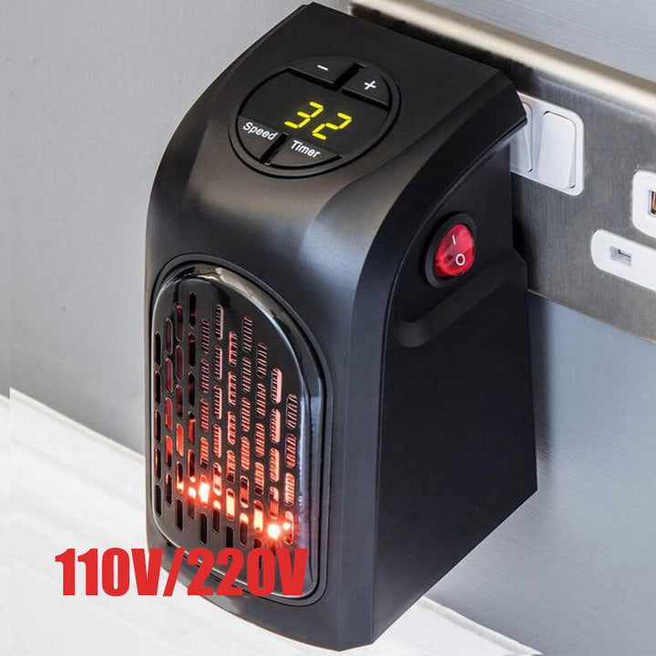 400W Electric Wall Heater Mini Portable Plug-in Personal Space Warmer for Indoor Heating Camping Any Place Adjustable Image 4