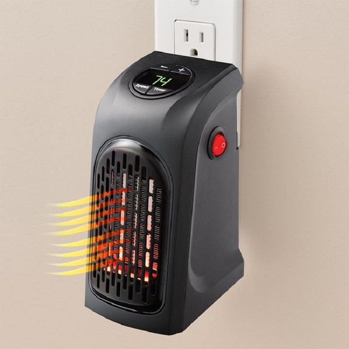 400W Electric Wall Heater Mini Portable Plug-in Personal Space Warmer for Indoor Heating Camping Any Place Adjustable Image 6