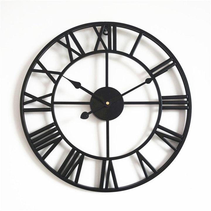 40cm,50cm Large Metal Skeleton Wall Clock Antique gold Round Living Room Image 5