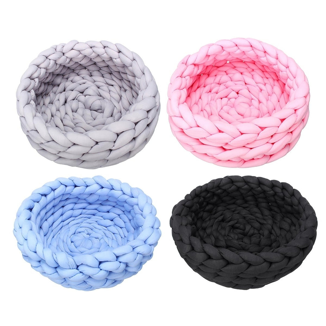 40CM Handmade Knitting Pet Cat Dog Pet Bed Nests House Cushion Mat Pad Washable Image 9