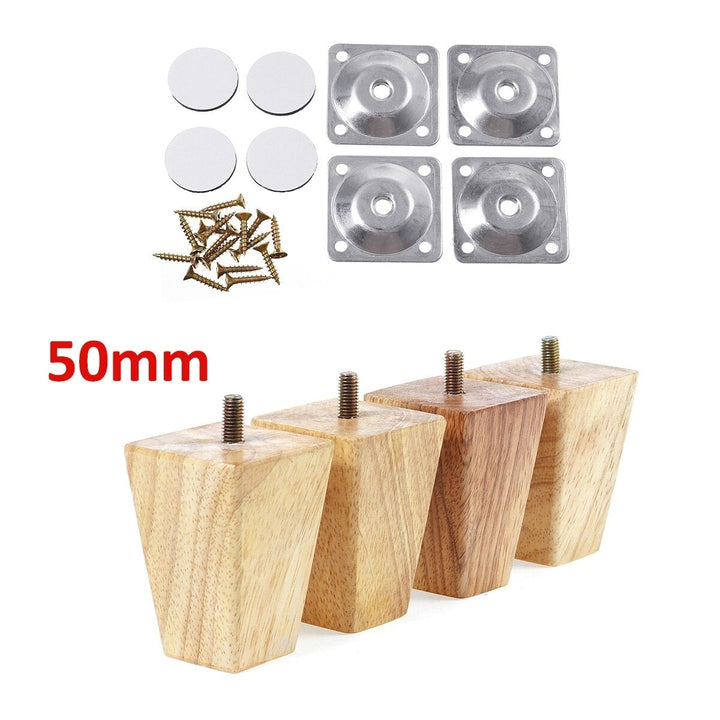 4pcs Square Inclined Wooden Furniture Feets Legs Set For Sofa Cabinets Table Image 9