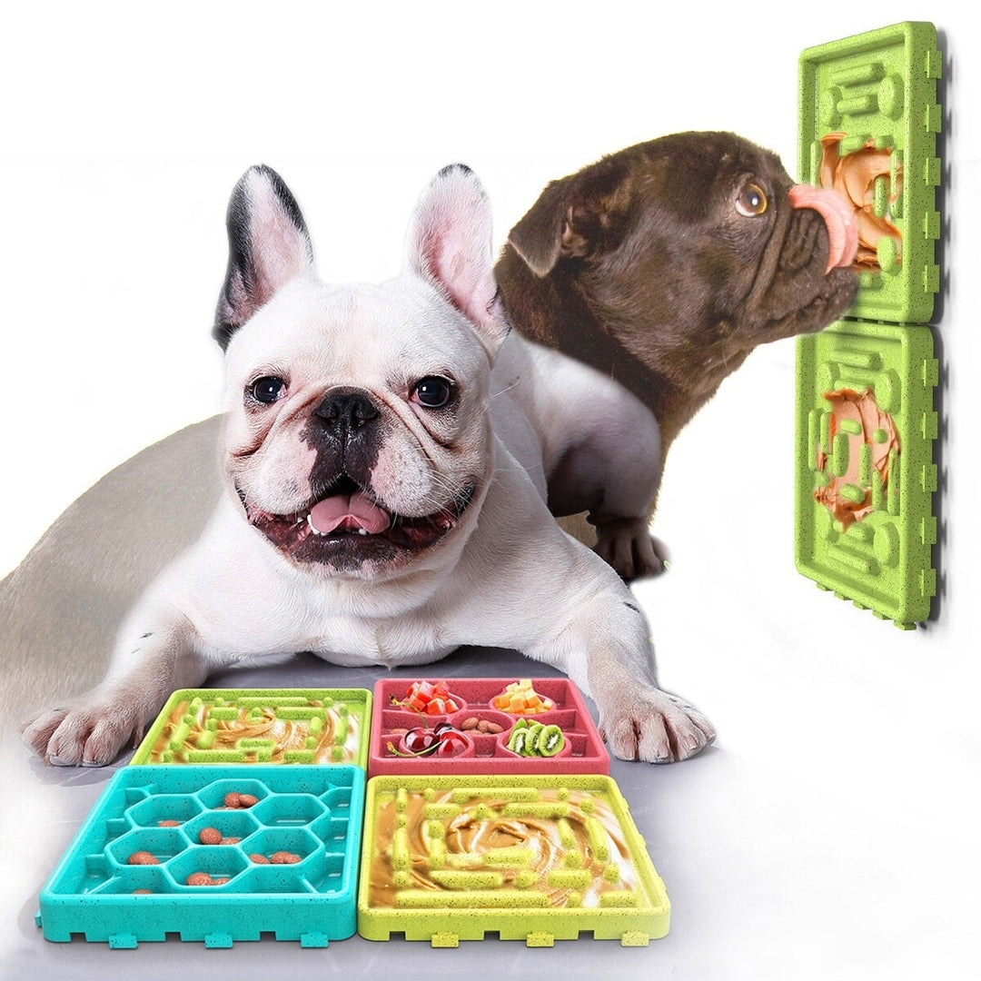 4PCS Pet Bowls Combination Dog Licking Tray Dog Anti-sucking Funny Bowl Pet Slow Food Interactive Puzzle Pet Toy Image 2