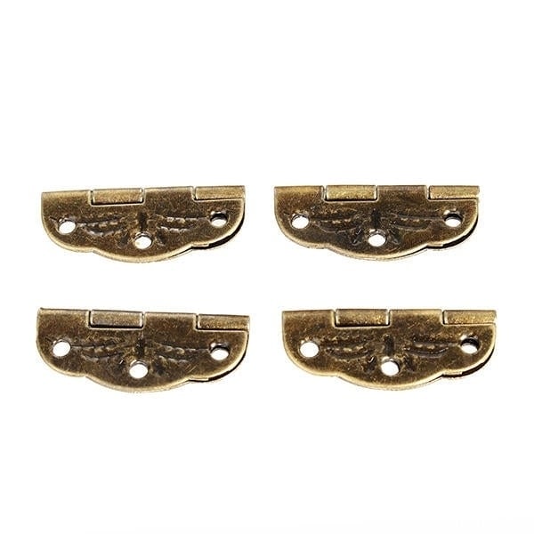 4pcs Antique Hinge Tin Printing Wooden Box 6 Hole Small Image 2