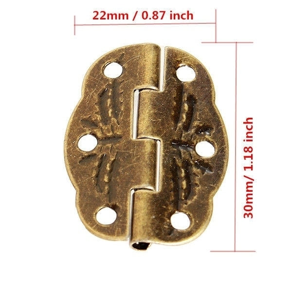 4pcs Antique Hinge Tin Printing Wooden Box 6 Hole Small Image 5