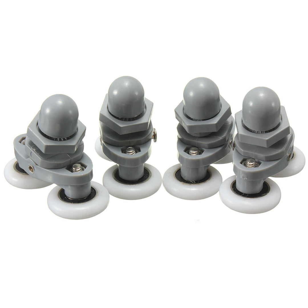 4PCS Twin Bottom Top Shower Door Rollers Pulleys Wheels Runner Slider 20mm Shower Faucet Accessories Image 5