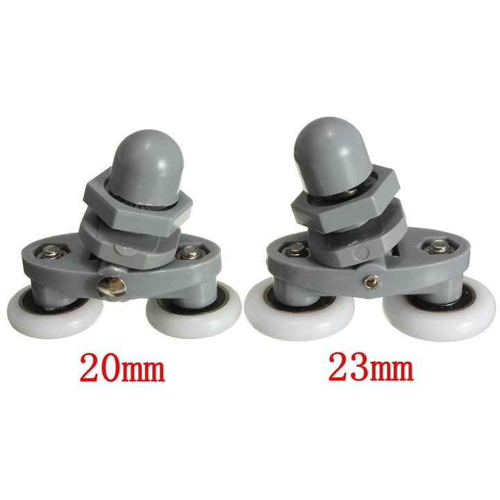 4PCS Twin Bottom Top Shower Door Rollers Pulleys Wheels Runner Slider 20mm Shower Faucet Accessories Image 8