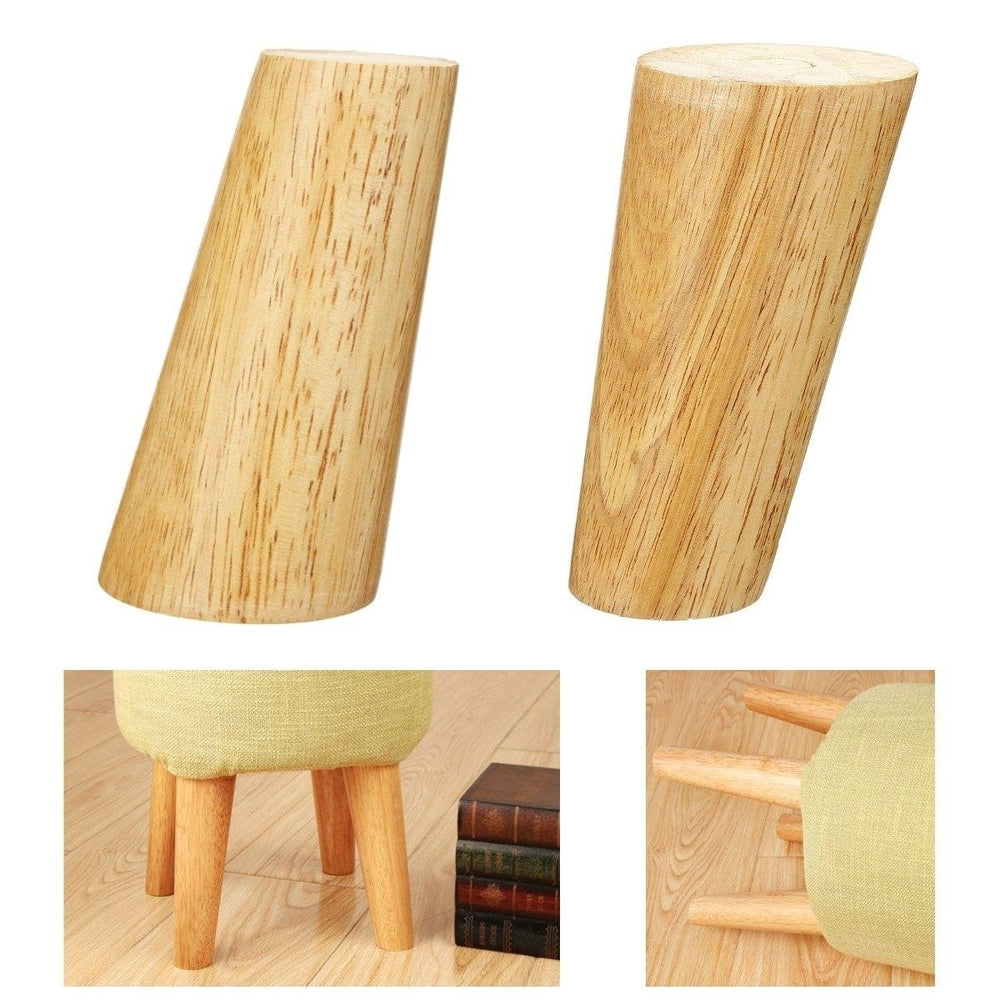 4Pcs,Set Solid Wooden Cone Angled Furniture Legs Kit Sofa Table Chair Stool Part Leg Support Image 2