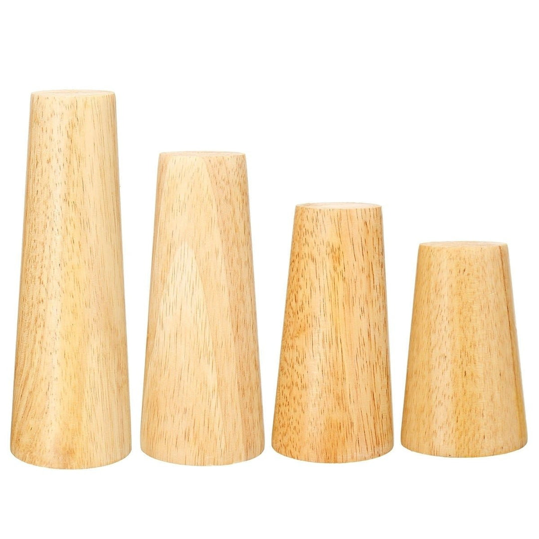 4Pcs,Set Solid Wooden Cone Angled Furniture Legs Kit Sofa Table Chair Stool Part Leg Support Image 8