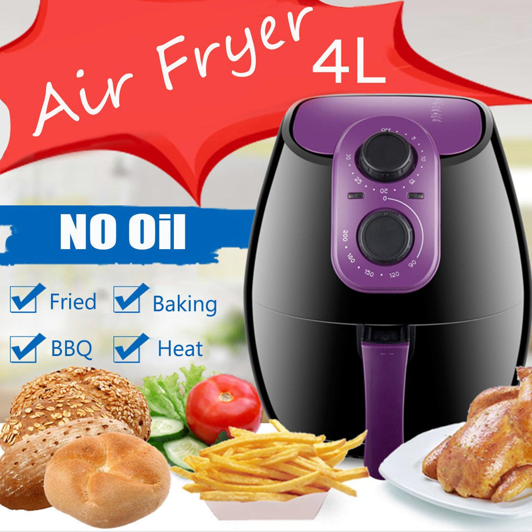 4L Electric Air Fryer 0-200 No Oil Heathly Kitchen Cooker 1300W French Fries Image 9