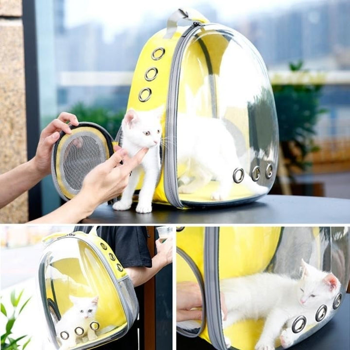 5 Colors Breathable Transparent Pet Travel Backpack Dog Cat Carrier Shoulder Bag Image 10