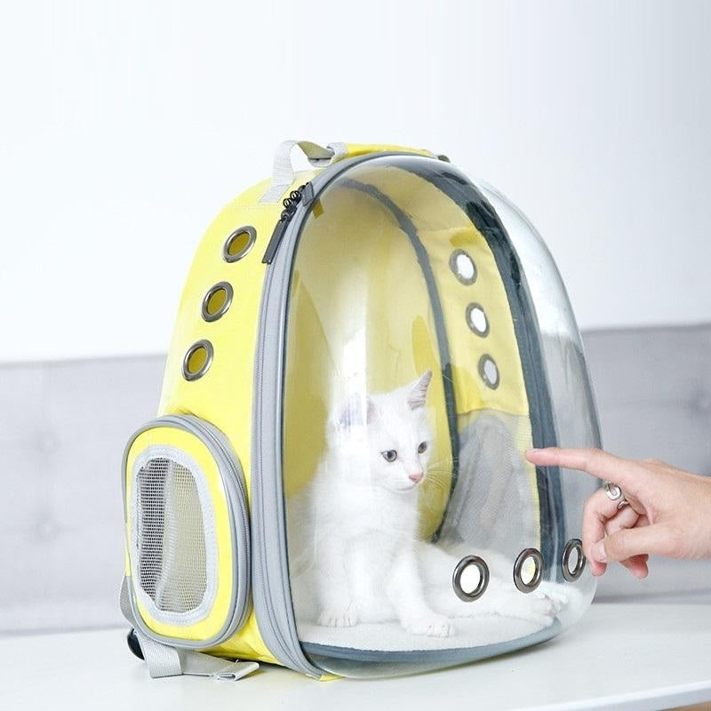 5 Colors Breathable Transparent Pet Travel Backpack Dog Cat Carrier Shoulder Bag Image 12