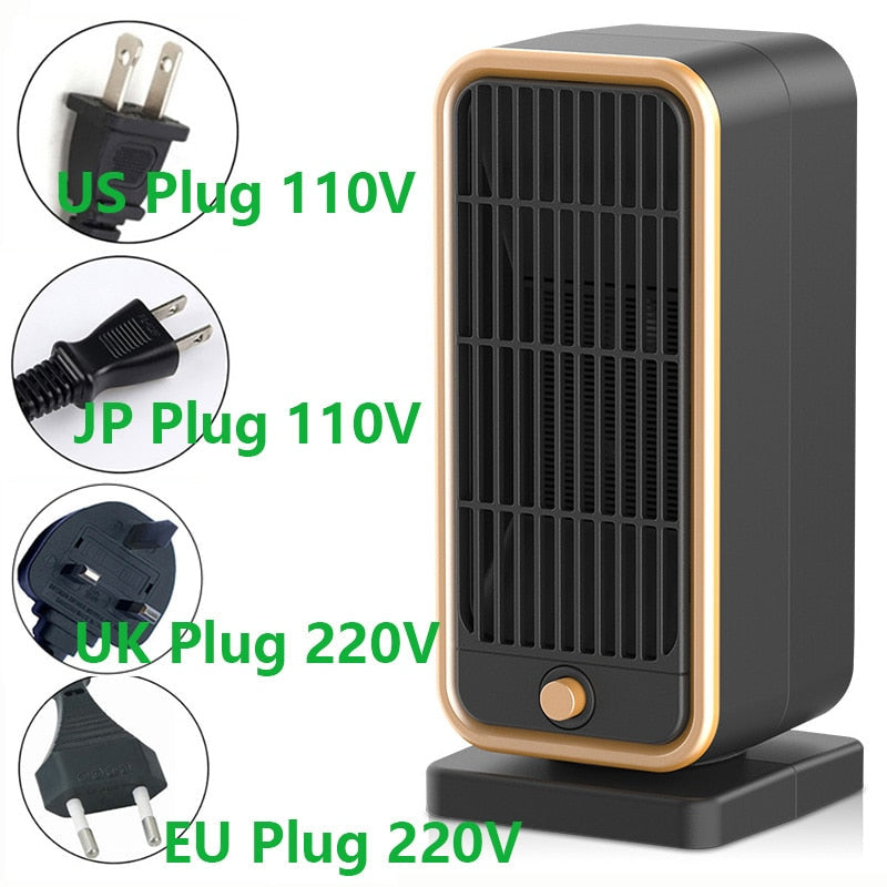 500W Electric Heater Portable Fan Heater 110V,220V PTC Ceramic Room Heating Space Heater Warmer Machine Quick Heat for Image 5