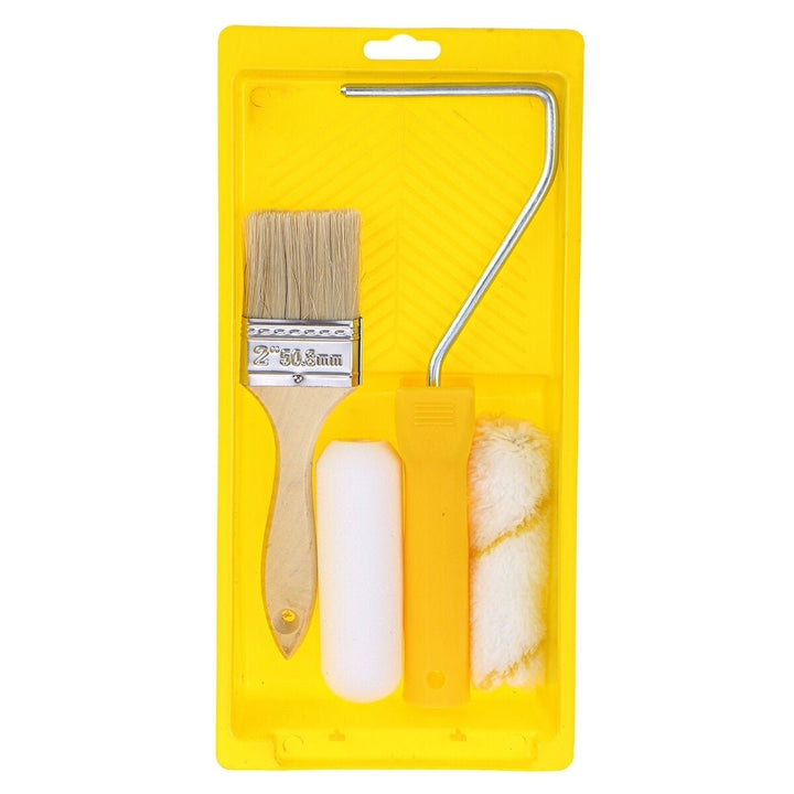 5,6Pcs Paint Runner Pro Roller Brush Set Room Decorating Handle Tools Kits 4Inch Image 6