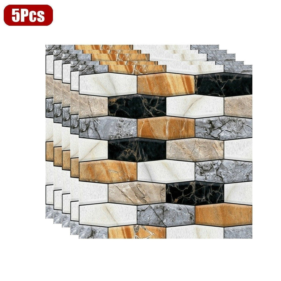 5,10Pcs 3D Brick Stone Wall Sticker Self-adhesive Wallpaper DIY Home Decoration Image 8