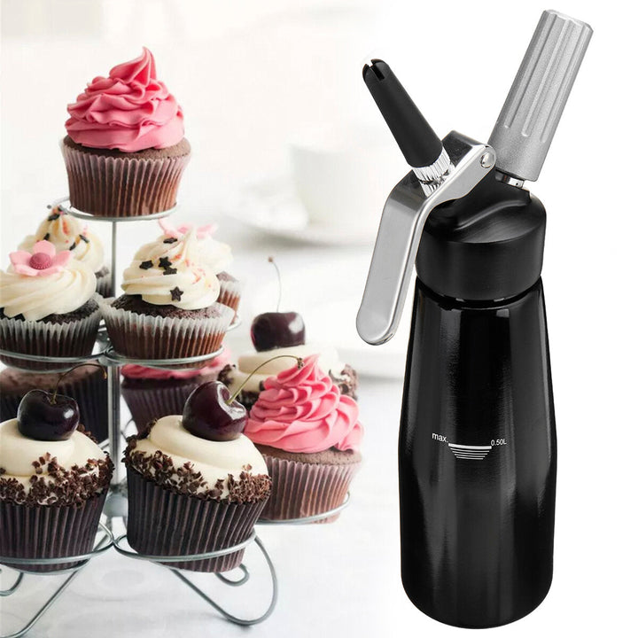 500ml Whipped Cream Dispenser Whipper Cracker Attachen Nozzles Desserts Maker Kitchen Bakeware Tool Image 4