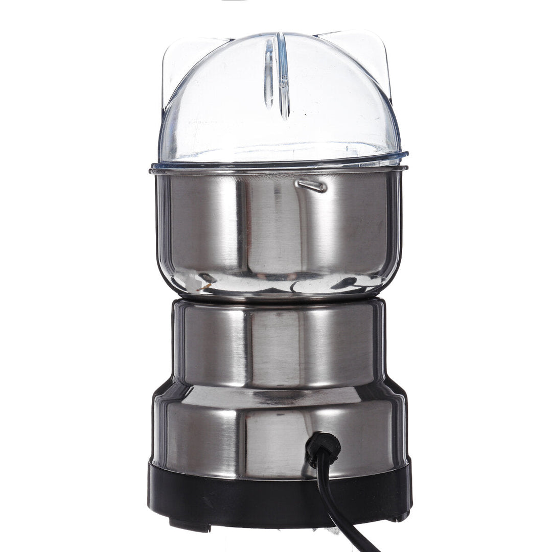 500W Electric Dry Grinder Stainless Steel Coffee Bean Nut Spice Grinding Blender Push Button Control Image 2